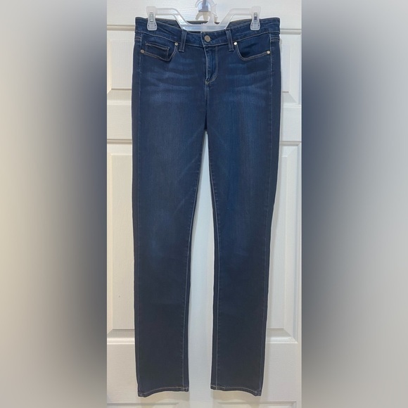 PAIGE Skyline Skinny Jeans Stretch In Dark Wash Women's Size 28 - Picture 1 of 8